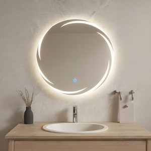 Handcrafted Mango Wood Organic Blob Statement <b>Mirror</b> | Biomorphic Sculpture Wholesale - Product Image 3