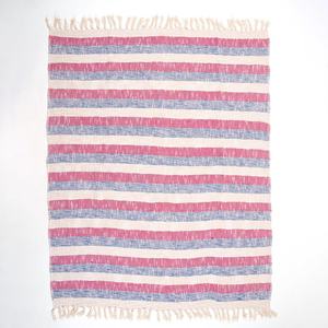 High Quality Cotton Summer Luxury Breathable Custom Jacquard Pattern Soft Woven & Cotton <b>Throw</b> Blanket - Product Image 3