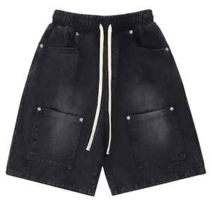 <b>Men</b> Vintage Sun Fade Sweat Cotton <b>Shorts</b> Cut Edge Acid Wash <b>Shorts</b>/ Faded <b>Shorts</b> Streetwear Thick Drawstring Applique <b>Patch</b> - Product Image 1