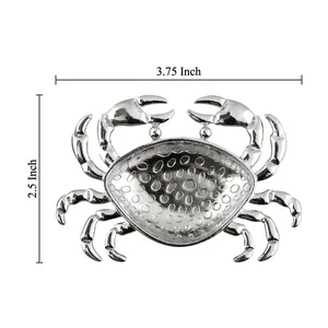 Silver Animal Shape Decorative Trays Set Coastal Style Metal Handicraft Multi Piece Package - Product Image 3