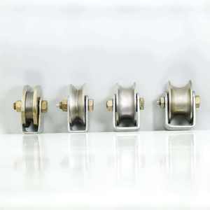Système de roulement moderne en acier inoxydable poli, durable et à glissement fluide, pour portes, fenêtres, garages, villas et appartements - Pièce de quincaillerie - Product Image 4