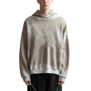 Sweat-shirts à capuche brodés délavés à l'acide, dernier style, tissu durable anti-plis, pour hommes, effet soleil délavé, avec logo entièrement personnalisable - Product Image 2