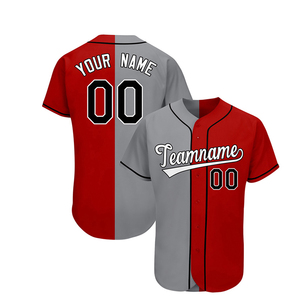 เสื้อเบสบอลสั่งทำพิเศษ แขนสั้น ขายส่ง ชุดยูนิฟอร์มเบสบอล คอจีน แห้งเร็ว ระบายอากาศได้ดี ผ้าโพลีเอสเตอร์ 100% - Product Image 3