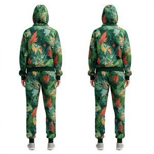 Conjunto Deportivo con Estampado de Hojas Tropicales para Mujer - Product Image 2