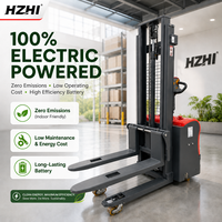 Fabricant chinois HZHI, gerbeur électrique à double levage de 1,5 tonne et 2,5 m avec châssis renforcé