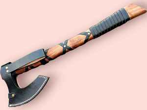 Jahangir Enterprise Viking Raven Tomahawk, Hacha Artesanal Industrial con Mango de Madera de Palisandro y Hoja de Acero al Carbono para Camping y Caza - Product Image 5