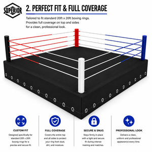Couverture de tapis de ring de boxe professionnelle pour entraînement en salle de sport, toile de combat en caoutchouc, tissu de protection pour ring de boxe - Product Image 2
