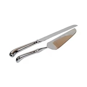 Unique Stainless Steel Cake Server Set Metal Cake Knife and Dessert Server Wedding Set - Product Image 4