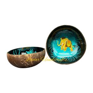 Offre Spéciale Design Moderne Coloré Laque Bol De Noix De Coco Ensemble Artisanat Marque Du Vietnam pour Servir Des Aliments Fait Des Coquilles De Noix De Coco Crues - Product Image 6