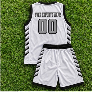Vente en gros d'uniformes de basket-ball de haute qualité, ensemble personnalisé de maillot et short de basket-ball avec bande latérale, col en V, vêtements de sport d'équipe en gros - Product Image 3