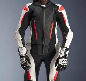 Combinaison en cuir pour motards, veste et pantalon de moto en cuir, personnalisable - Product Image 1