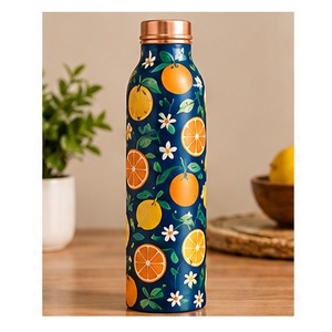 Colorful <b>Bird</b> Design Copper <b>Water</b> Bottle Portable Travel Drinkware - Product Image 5