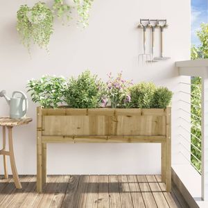 43.3 \ "x12.2 \" x27.6 \ "legno impregnato pino giardino fioriera con gambe vasi di fiori e fioriere - Product Image 3