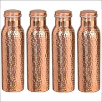 Bouteille d'eau en cuivre pur isolée et écologique, motif argent mat, récipient en cuivre sans joint avec 2 tasses, bouteille de sport