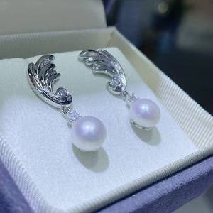 Boucles d'oreilles pendantes exquises à motif d'oiseaux jumeaux, asymétriques, brossées, en argent pur S925, ailes d'ange élégantes - Product Image 3