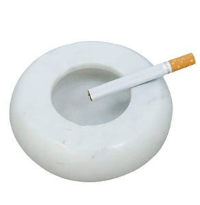 White Aluminum Smokeless Square <b>Ashtray</b> 4 Inch Indoor/Outdoor Use Premium Cigar/Cigarette Holder Durable Heat Resistant Elegant - Product Image 1