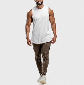 Nouveau débardeur de sport sans manches pour homme, lavé, écologique, à séchage rapide, tricoté, pour l'entraînement, la course, la gym, grandes tailles - Product Image 3
