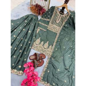 Designer Women's Party Wear <b>Top</b> Plazzo and Dupatta Set for Elegant Occasions - Product Image 4