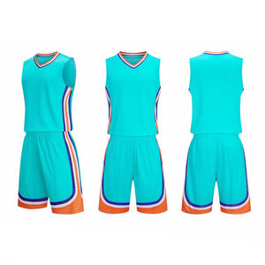 Maillots de basket-ball athlétiques en mesh pour hommes, uniformes d'équipe vierges pour le sport, respirants et confortables, promotion - Product Image 1