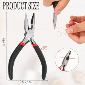 Pince à bec long professionnel avec coupe-fil pour la fabrication de bijoux, le pliage de fil et la création de perles - Product Image 4