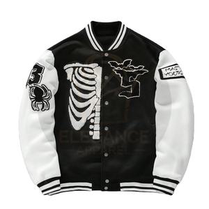 Créez vos propres vestes de baseball universitaires à col montant et manches longues, avec broderie personnalisée et couleurs sur mesure, nouvelle collection, vente en gros - Product Image 2