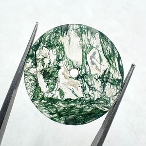 หน้าปัดนาฬิกา A K Gems Natural Mossagate สีขาวทรงแบน ขนาด 31.50 มม. รูปทรงกลม หนา 0.60 มม. ขัดเงาด้านเดียว (อัญมณีและหิน) - Product Image 6