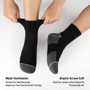 Chaussettes en coton pour hommes, vente en gros, qualité supérieure, confortables, respirantes, logo personnalisé imprimé, tissu doux, antidérapantes, OEM - Product Image 2