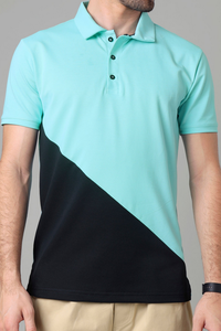 Men's <b>Polo</b> Casual Short Sleeve Color-Blocked <b>3</b> Button Plate Lapel Collar 100% Cotton Durable High Elasticity Summer Golf T-<b>Shirt</b> - Product Image 6