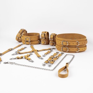 Full Grain Genuine Leather Restraints 16Pcs <b>Sets</b> Custom Branding Wholesale <b>Bondage</b> Gear Toy <b>Sets</b> RTTS-0021 - Product Image 4