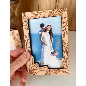 Most Demanded Wooden Photo <b>Frame</b> Rectangular Tabletop Horizontal Engraved Rustic Handmade Wedding Picture <b>Frame</b> - Product Image 3