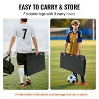 Portable 45 "X18" HDPE pliable Football Rebounder Board mur pour enfants adultes passant tir pratique 2 équipement d'entraînement