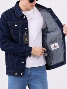 Blouson Bomber en Denim Imperméable Réversible pour Homme – Style Décontracté avec Col Rabattable, Idéal pour la Moto et l'Hiver - Product Image 6