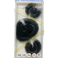 Extensions de cils 20D 0.03 en soie noire, volume intense, base pointue, faits à la main, en cheveux synthétiques naturels doux, pré-faits, haute qualité