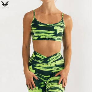 Sublimation Print Yoga Wear Custom Fitness Workout Gym Bra Women Backless Crop Fitness Breathable Solid Sports Bras - Product Image 4
