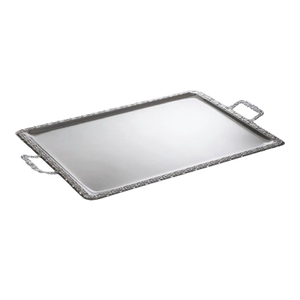 Elegant Quality Metal Serving Tray Hot Selling Metal Handle Home Decor Handmade Unique Design Nickel Plated Party Dining Tables - Product Image 1