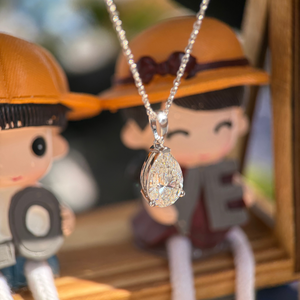 จี้เพชรทรงลูกแพร์ 3.00 กะรัต รับรองโดย IGI ทองคำขาว 14K เครื่องประดับชั้นดี - Product Image 3