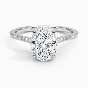 Anillo BOJ 0125 con Corte Ovalado, Plata 925, Anillo Solitario de Lujo con Engaste de Garras, Diamante de 2ct, Color D, VVS1, Moissanita, Certificado GRA - Product Image 1