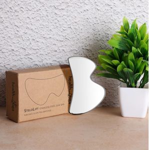HealthAndYoga HealthAndYoga SteloLift B Shaped Steel Gua Sha <b>Tool</b> for Face and Neck <b>Massage</b> - Product Image 1