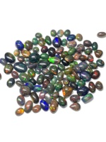 Opale d'Éthiopie noire naturelle de qualité supérieure AAAAA, cabochon de pierres précieuses en vrac, certifiée IGI, à changement de couleur et multi-feu, vente en gros