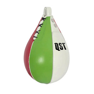 Ballon de boxe en cuir PU QST noir et blanc en forme de larme, sac de frappe pour entraînement adulte, balles de vitesse en cuir PU, service OEM, ballon de boxe - Product Image 2