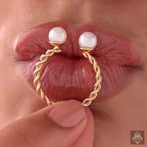 Adjustable Size Anti-Tarnish Dual Pearl Openable <b>Band</b> <b>Ring</b> - Product Image 4