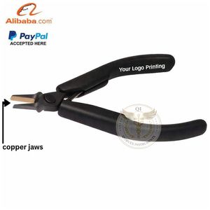 คีมปากแบนคุณภาพสูง QORVEX INSTRUMENTS ทำจากสแตนเลส ปากคีมหุ้มทองแดง ด้ามจับเคลือบทองแดง สำหรับทำเครื่องประดับ น้ำหนักเบา 1 - Product Image 2