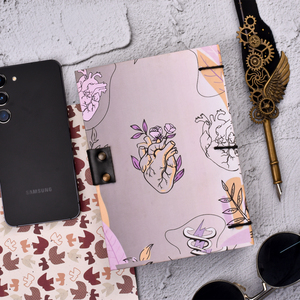 <b>A5</b> Anatomical Heart Handmade Paper Journal 100 Pages Eco Friendly Diary <b>Notebook</b> with Lock Closure Artistic Medical Theme Design - Product Image 2