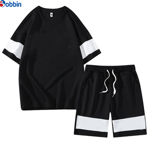 Conjunto de Verano para Hombre, Nuevo Conjunto de Moda, Camiseta con Estampado de Letras y Solapa, Traje Casual Holgado de Manga Corta - Product Image 1