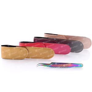 Ciseaux pour pince à cils en acier inoxydable professionnel haute précision greffage pointe inclinée pince à épiler Logo du client - Product Image 5