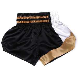 Men Custom MMA Boxing Muay Thai Kickboxing Fight Training Gym Martial Arts Shorts Silk Screen Printed 100% Polyester 160g OEM - Product Image 2