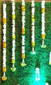 Guirlandes de fleurs de jasmin, toiles de fond en fleurs de souci, arche de mariage en plastique, décoration indienne traditionnelle, décoration de Diwali, décoration de maison, anniversaire - Product Image 4
