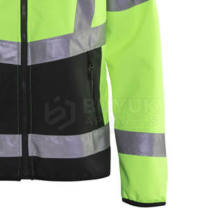 Chaqueta Reflectante Impermeable y Cortavientos de Alta Visibilidad para Seguridad Vial, Chaqueta de Trabajo Impermeable para Trabajos al Aire Libre - Product Image 3