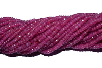 Perles facettées en rubis naturel AAA, 2,5 mm, brins de 5 pouces, pierres précieuses naturelles pour la création de bijoux, prix de gros