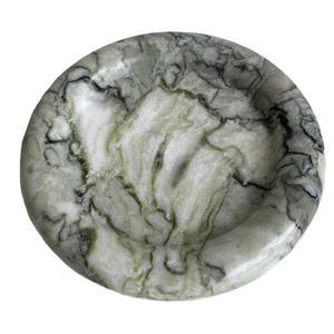 PRIX DE GROS Plateau rond en résine émeraude verte naturelle Bijoux décoratifs Maquillage Plat Table basse Salle de bain Chambre à coucher - Product Image 1